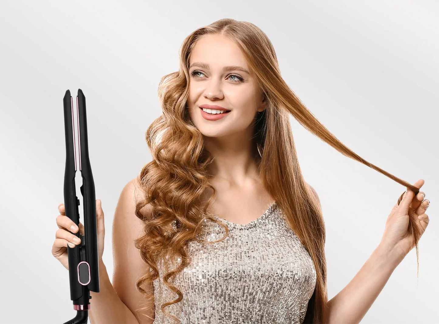 Mini Prancha de Cabelo Cerâmica com Turmalina – Ideal para Cabelos Curtos, Barba e Cortes Pixie – Lâmina 3/10 Polegadas