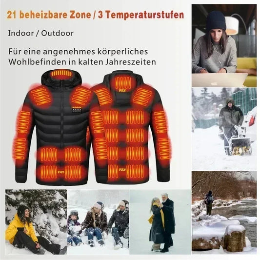Jaqueta Feminina de Inverno com Aquecimento – Tecnologia Impermeável e Sofisticada
